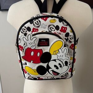 Disney Mickey Mouse Backpack - Black, White, Red, Yellow